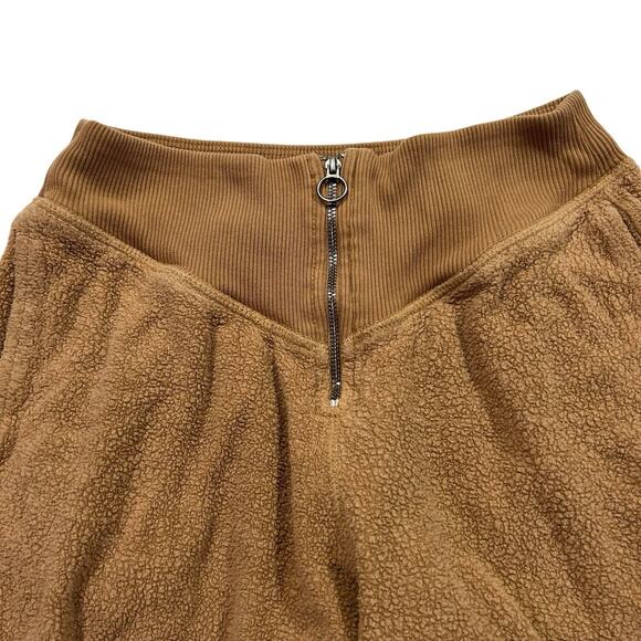 Aerie Women's Joggers Size Small Sherpa Fleece Corset Zip Up Sweatpants (box 17) - Picture 2 of 8